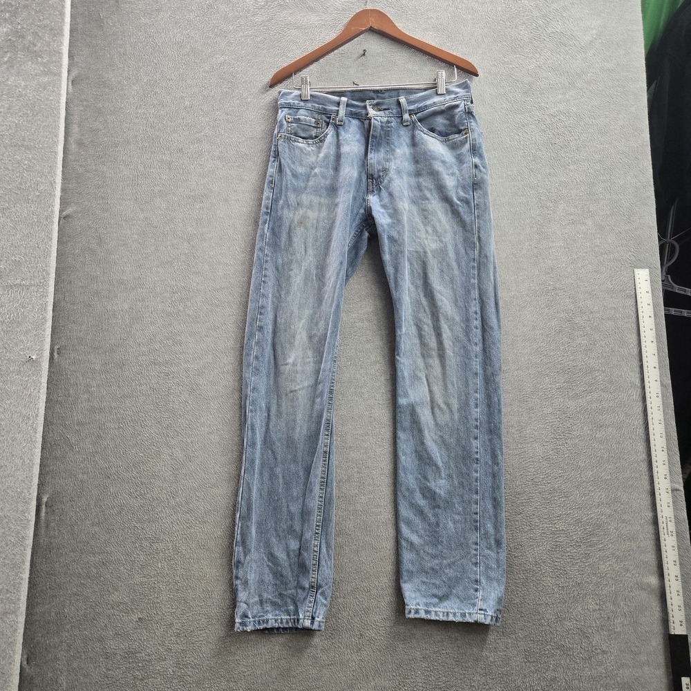 Levi's 505 Men Jeans 30X32 Light Blue Denim Regular Fit Straight Leg 31"